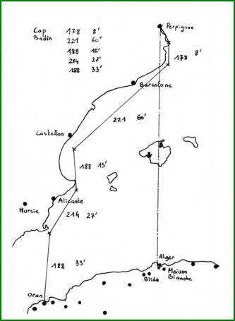 Crate de la traverse de la Mditerrane - Perpignan Oran - Alger