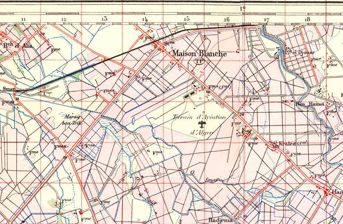 Carte d'tat-major - Maison Blanche - 1940