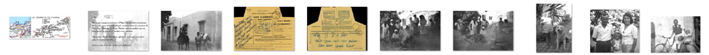 Bandeau des photographies de "l'Expdition de Julienne BIBERT  Port-Say "en juillet 1943 et permission de Joseph BIBERT  Alger en septembre