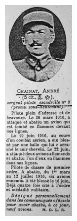 ANdr CHAINAT - 1914/1918