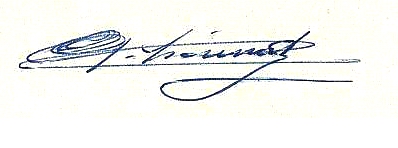 Signature d'Andr CHAINAT
