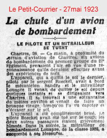 Coupure de journal BA 122