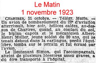 Coupure de journal BA 122