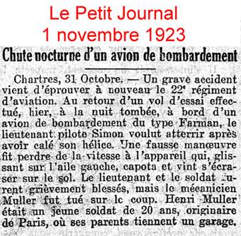 Coupure de journal BA 122
