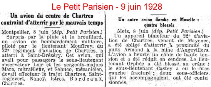 Coupure de journal BA 122