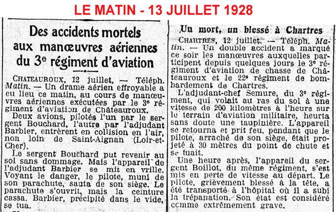 Coupure de journal BA 122