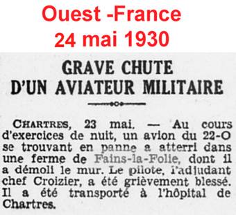 Coupure de journal BA 122