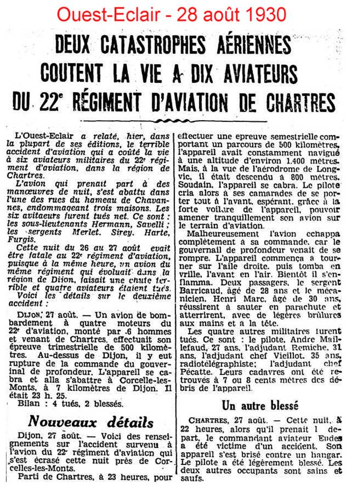 Coupure de journal BA 122