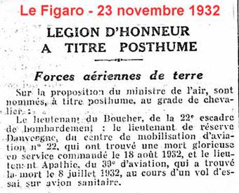 Coupure de journal BA 122