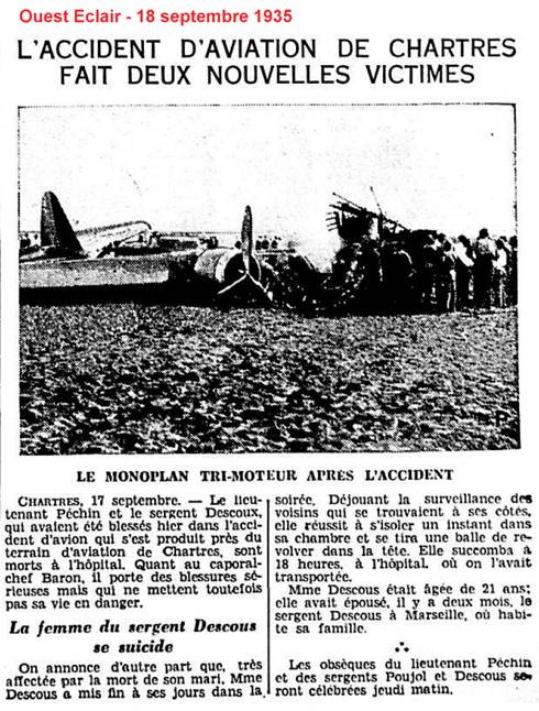 Coupure de journal BA 122