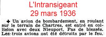 Coupure de journal BA 122
