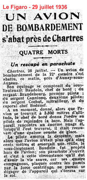 Coupure de journal BA 122