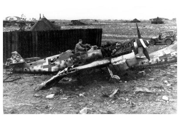 Epave avion allemand  Chartre : Messerschmitt 109