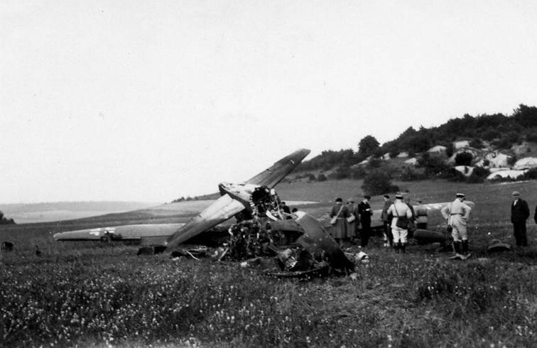 Junkers 88 abattu par la SPA 3 - GC I/2