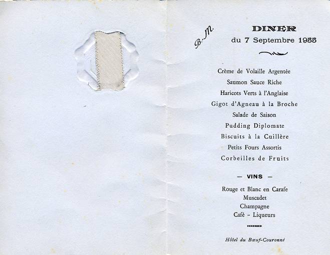 Anniversaire de mariage d'Andr BEDENNE et de Madeleine MENESTRIER