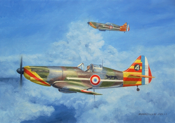 Huile sur toile de Christophe Parodi - Dewoitine D.520