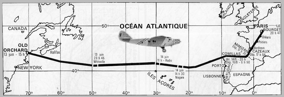 Trajet de l'Oiseau Canari d'Old Orchard  Paris