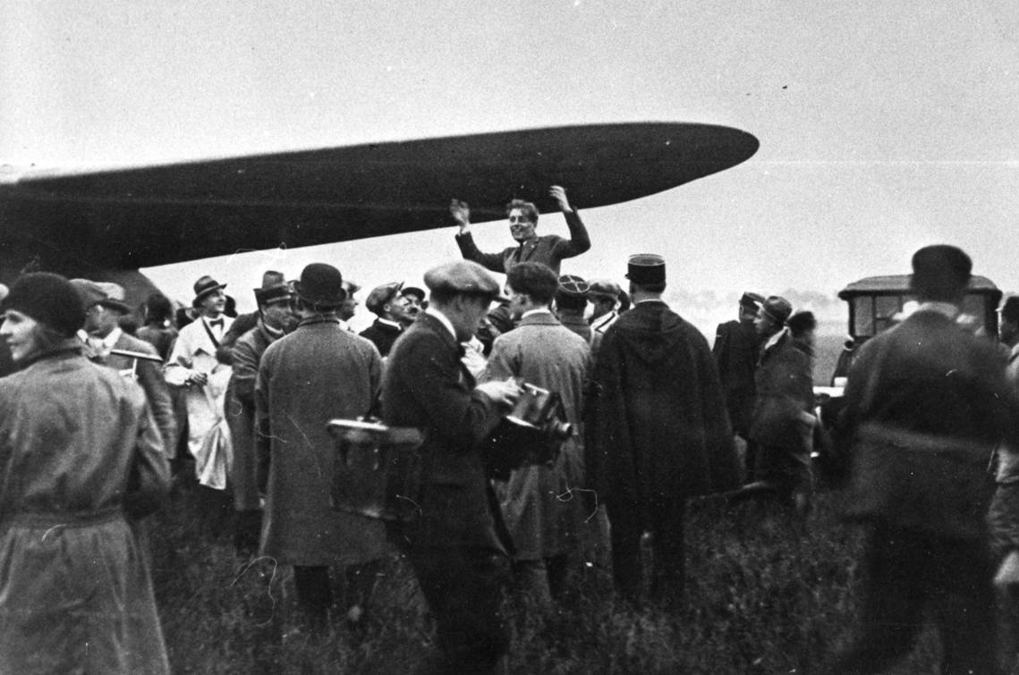 Arrive de l'Oiseau Canari au Bourget le 16 juin 1929