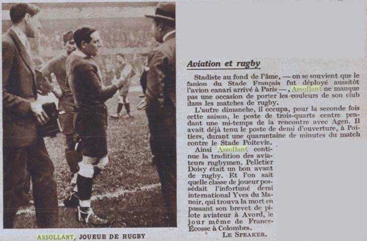 Assollant - Stade Franais - Rugby