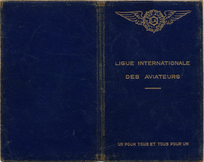 Brevet de pilote de Jean Assollant
