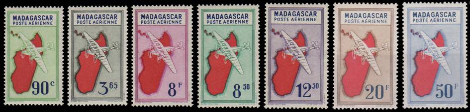 Madagascar - Cachets poste - Premier courrier arien - Assollant - 1936