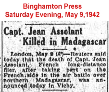Capitaine Jean ASSOLLANT tu  Madagascar