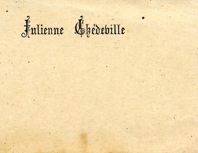 Carte de vsite de Julienne BIBERT
