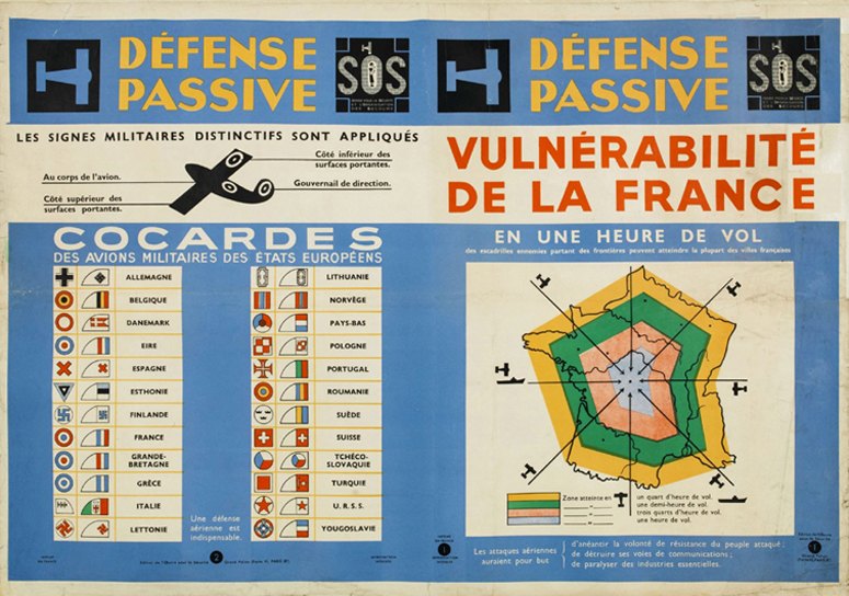 Dfense passive de la France - Cocardes des avions des pays voisins