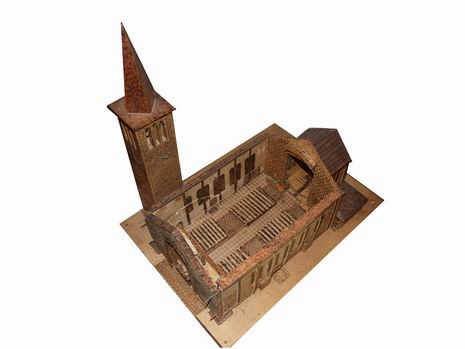 Fernand FAHRNER - Maquette en bois dela nouvelle glise de Marckolsheim