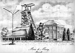 Mine de Mairy 001.jpg: Mainville - Mine de Mairy - Dessin à la plume de Francis Navet