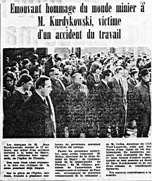 Mine de Mairy 1973_10_26 01.jpg: Document - Mine de Mairy  - Accident mortel Kurdykowski