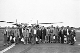 Mine de Mairy 1977_06 01.jpg: Ancenis - Visite de la Société MANITOU par des Ingénieurs et techniciens des Mines de Fer de Lorraine