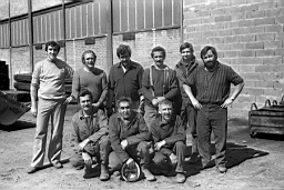 Mine de Mairy 1978a 11.jpg: Mine de Mairy - Régie - Bibert, Ottavi, Raullet, De Biaisi, Schmitt, Launoy, Pacini, Léone,Mari