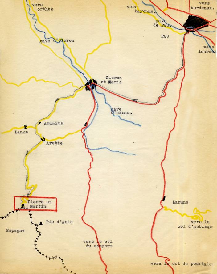 Plan de situation de La Pierre Saint-MArtin