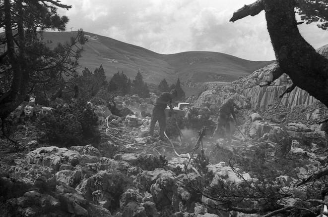 Foration de trous de Mines - Marteau MONTABERT - 1967