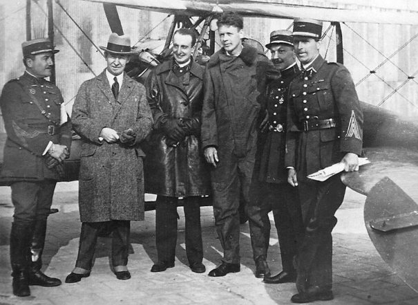 Lindbergh avec Pinsard, Dtroyat, Poli-Marcheti et Weiss.