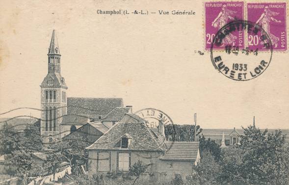Village de Champhol - Carte postale