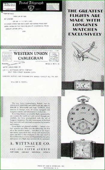 Publicit� Longines - R�f�rence � l'Oiseau Canari