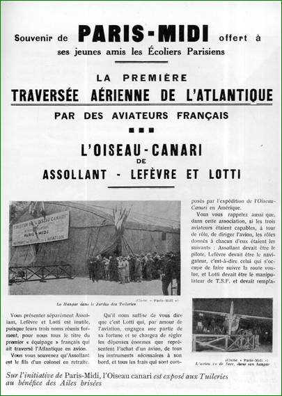 L'Oiseau Canari expos� aux Tuileries