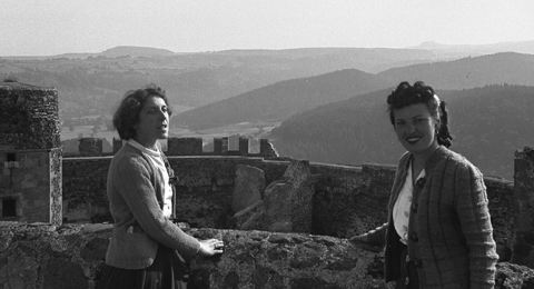 Exode Julienne BIBERT - MARDI 30 JUILLET 1940 - MUROLS (MUROL) et LAC CHAMBON - Mlle HONOR� � Julienne BIBERT � Ren� CLARET