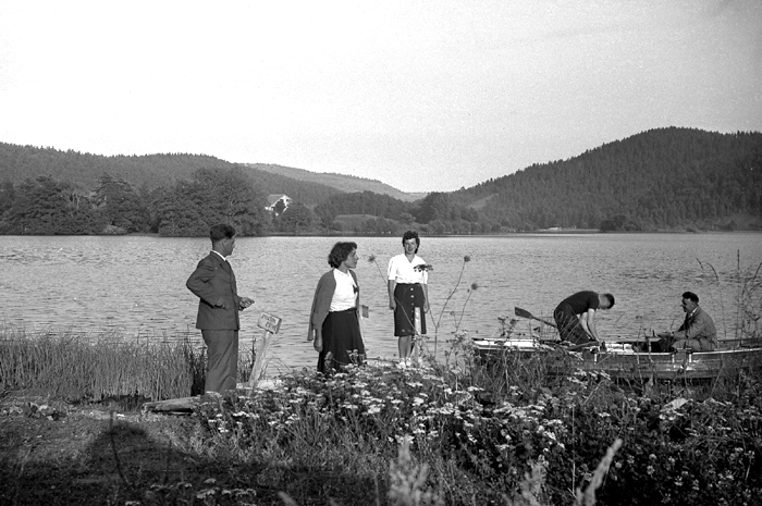 Exode Julienne BIBERT - MARDI 30 JUILLET 1940 - MUROLS (MUROL) et LAC CHAMBON - Mlle HONOR� � Julienne BIBERT � Ren� CLARET