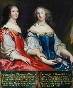 Portraits de Magdelaine et de Catherine dAngennes - Chteau de Bussy-Rabutin